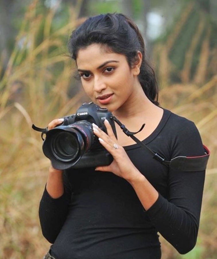 Amala Paul Latest Photos in Black T-Shirt