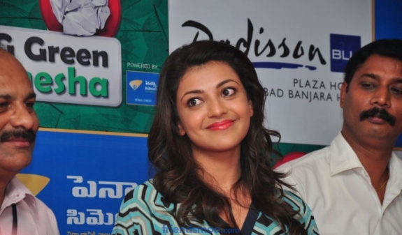 Kajal Aggarwal Tollywood Heroine Latest Photos in Blue Dress