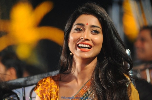 Indian Actress Shriya Saran Photos in Orange Saree