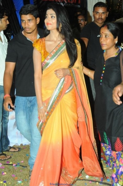 Indian Actress Shriya Saran Photos in Orange Saree