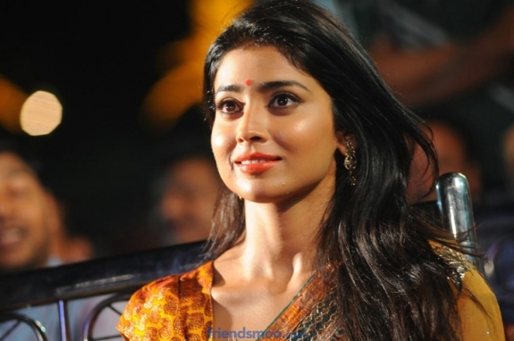 Indian Actress Shriya Saran Photos in Orange Saree