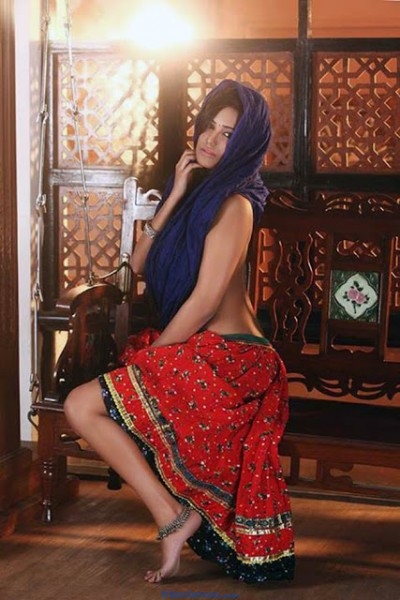 Poonam Pandey Actress and Model Latest Photos in Half Saree.