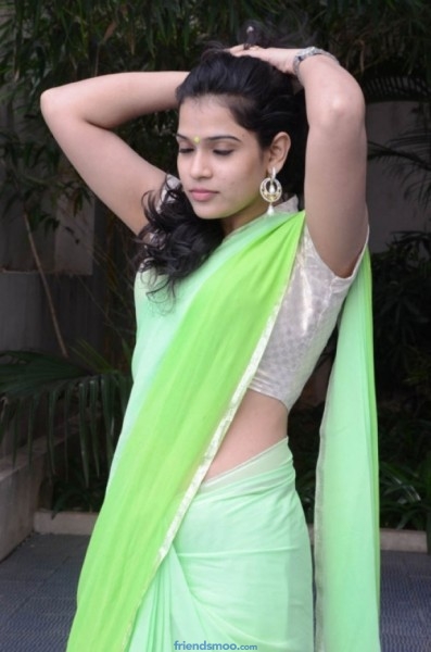 Bhargavi Sree Latest Photos in Green Saree
