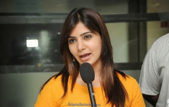 Cute Samantha Latest Photos in Orange Dress