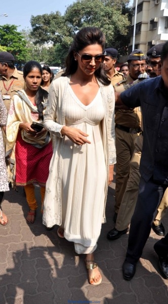 Deepika Padukone Photos in White Dress