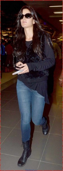 Katrina Kaif Latest Photos in Black Top and Blue Jeans