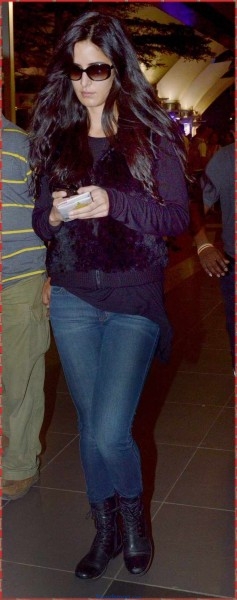 Katrina Kaif Latest Photos in Black Top and Blue Jeans