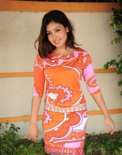 Komal Jha Latest Photos in Orange Dress