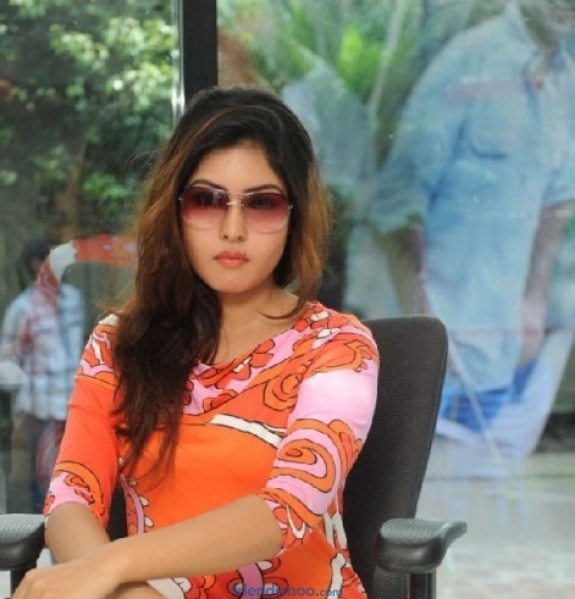 Komal Jha Latest Photos in Orange Dress