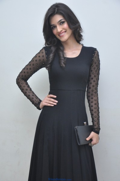 Kriti Sanon Latest Photos in Black Dress at Nenokkadine Audio Launch