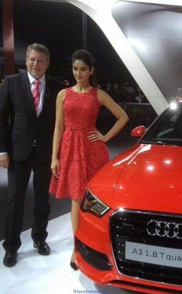 Ileana Latest Photos in Red Dress at Audi A3 Launch.
