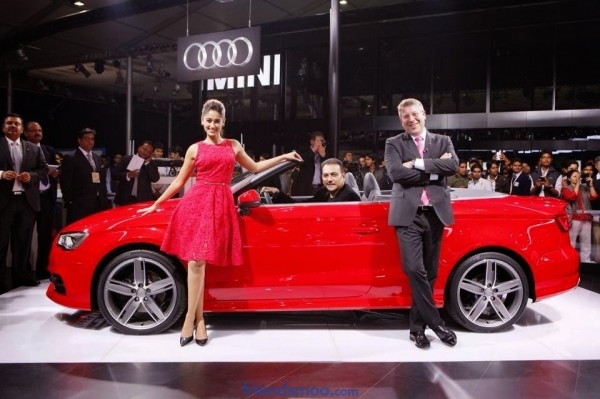 Ileana Latest Photos in Red Dress at Audi A3 Launch.