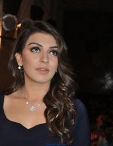 Hansika Looks hot in Dark Blue Dress