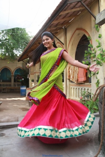 Anjali Indian Actress Latest Photos in Green Half Saree