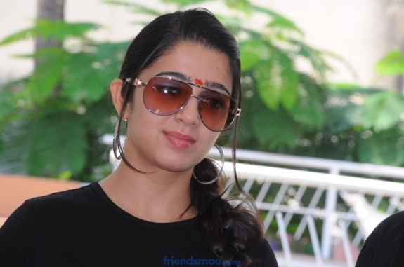 Cute Charmi Latest Photos in Black T-Shirt.