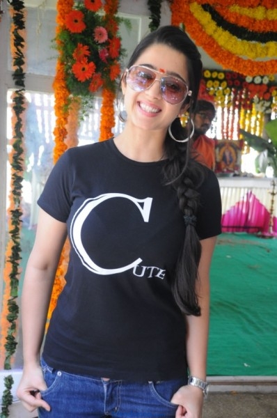 Cute Charmi Latest Photos in Black T-Shirt.