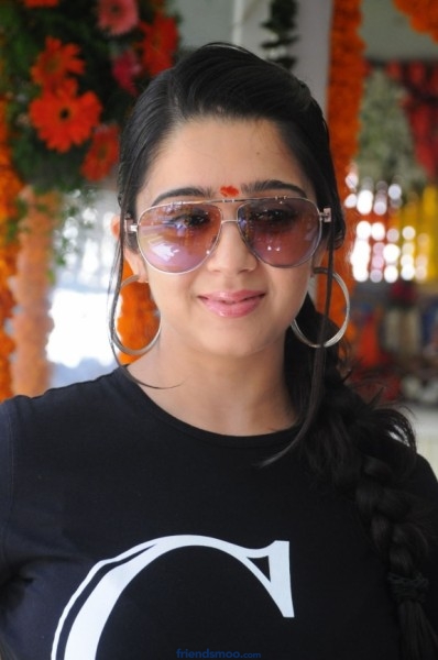 Cute Charmi Latest Photos in Black T-Shirt.