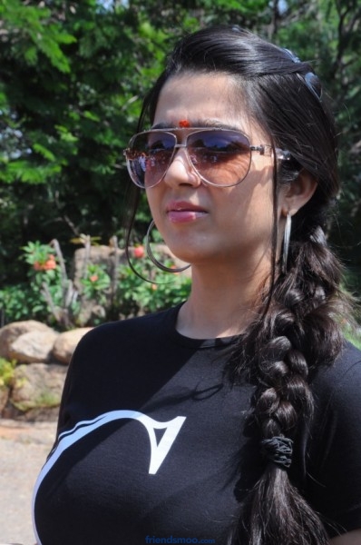 Cute Charmi Latest Photos in Black T-Shirt.
