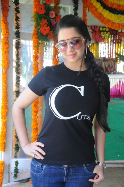 Cute Charmi Latest Photos in Black T-Shirt.
