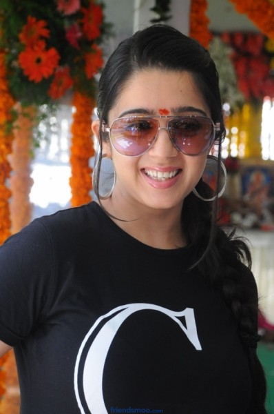 Cute Charmi Latest Photos in Black T-Shirt.
