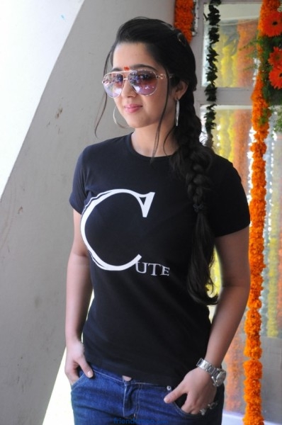 Cute Charmi Latest Photos in Black T-Shirt.