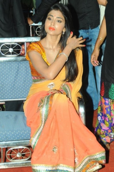 Indian Actress Shriya Saran Photos in Orange Saree