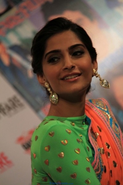 Sonam Kapoor Latest Photos in Orange Saree