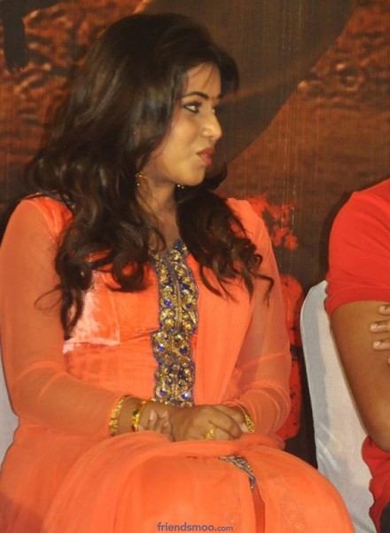 Poorna Latest Photos in Orange Dress