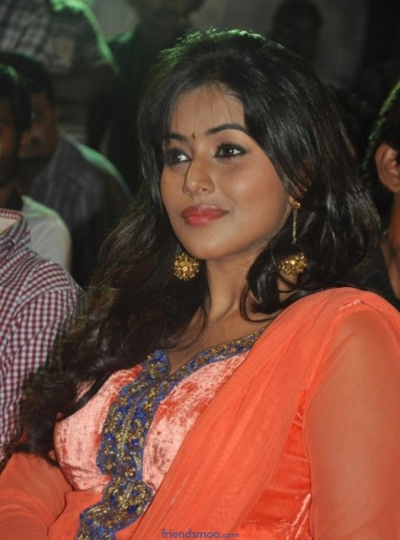 Poorna Latest Photos in Orange Dress