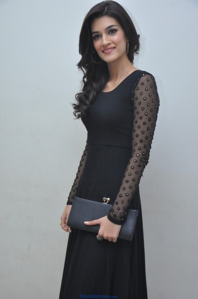 Kriti Sanon Latest Photos in Black Dress at Nenokkadine Audio Launch