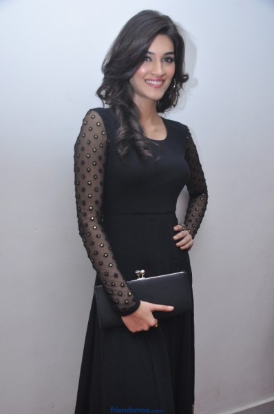 Kriti Sanon Latest Photos in Black Dress at Nenokkadine Audio Launch