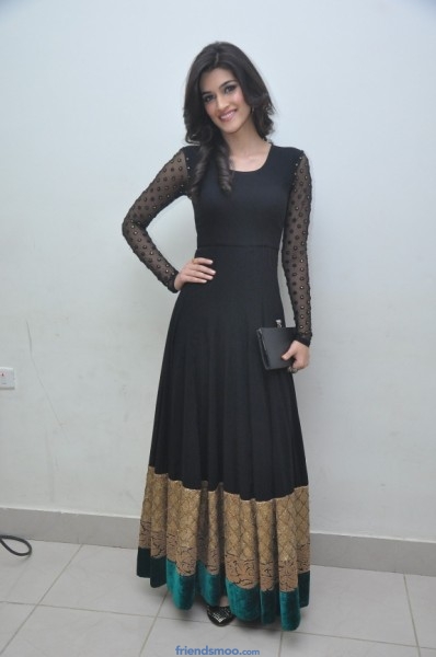 Kriti Sanon Latest Photos in Black Dress at Nenokkadine Audio Launch