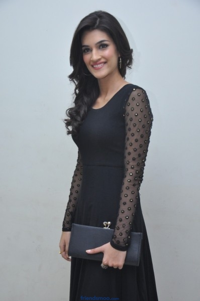 Kriti Sanon Latest Photos in Black Dress at Nenokkadine Audio Launch